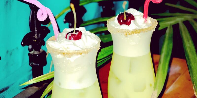 Pina Coladas at Lolas Beach Bar in Raleigh NC