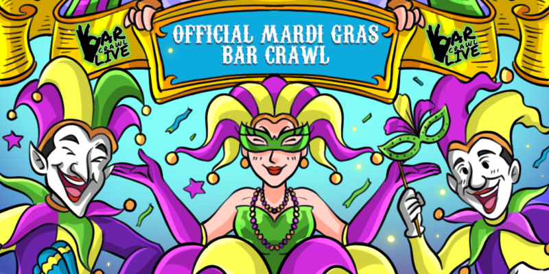The Official Mardi Gras Bar Crawl in Raleigh 2022