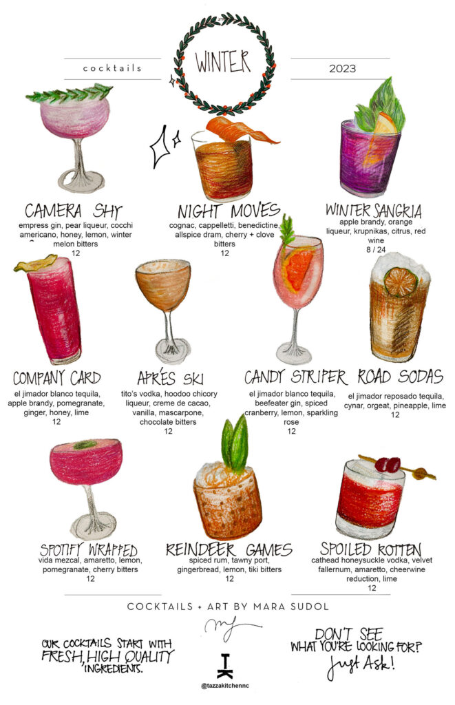 Tazza Kitchen January 2023 New Cocktails