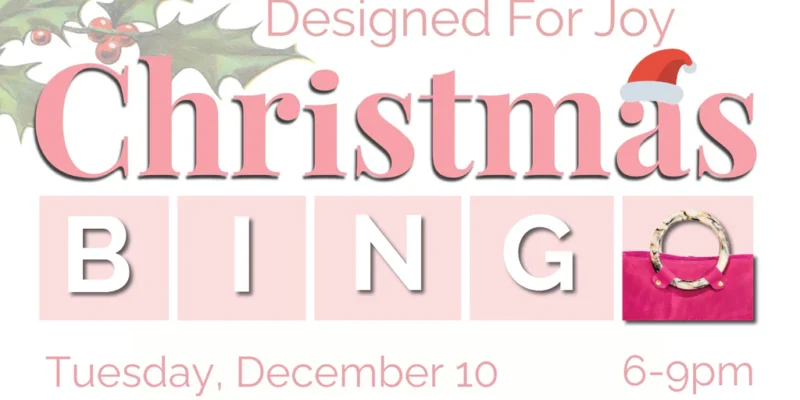 Designed For Joy Christmas Bingo Event Flyer