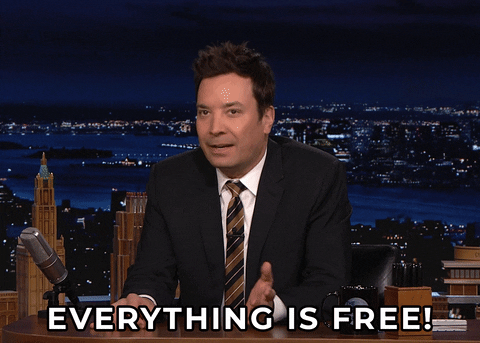 Everything is Free GIF by The Tonight Show Starring Jimmy Fallon
