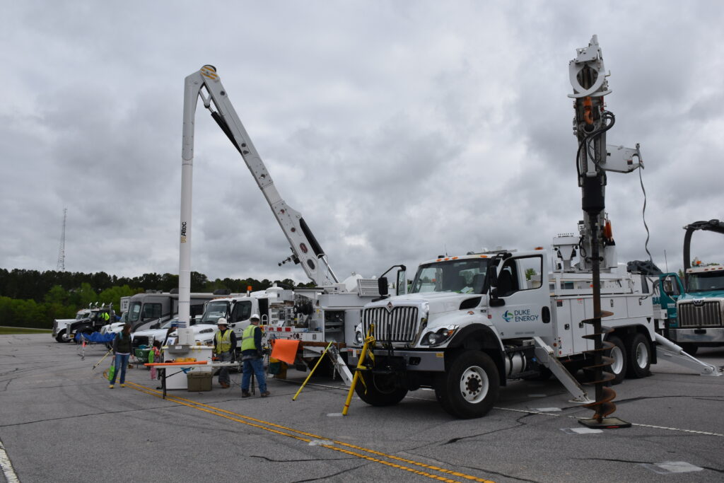 Junior League Raleigh Touch a Truck - Line Trucks Close Up