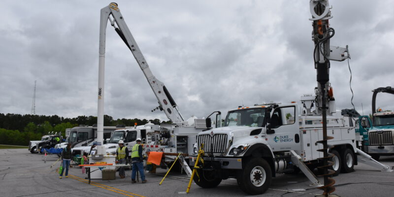 Junior League Raleigh Touch a Truck - Line Trucks Close Up
